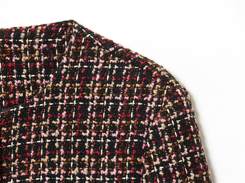 Elegant Classic Style Round Neck Long Sleeve Short Coat