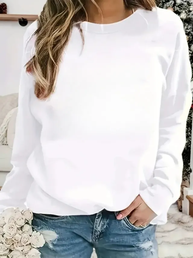 European And American Plus Size Women's Clothes Sweater White - Shop at LoveMi