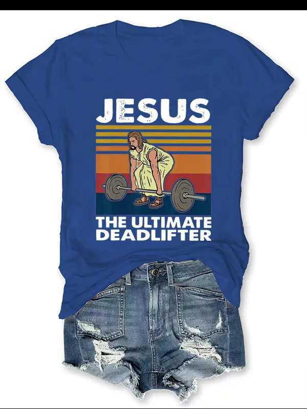JESUS Printed Women's T shirt Sapphire Blue - Shop at LoveMi