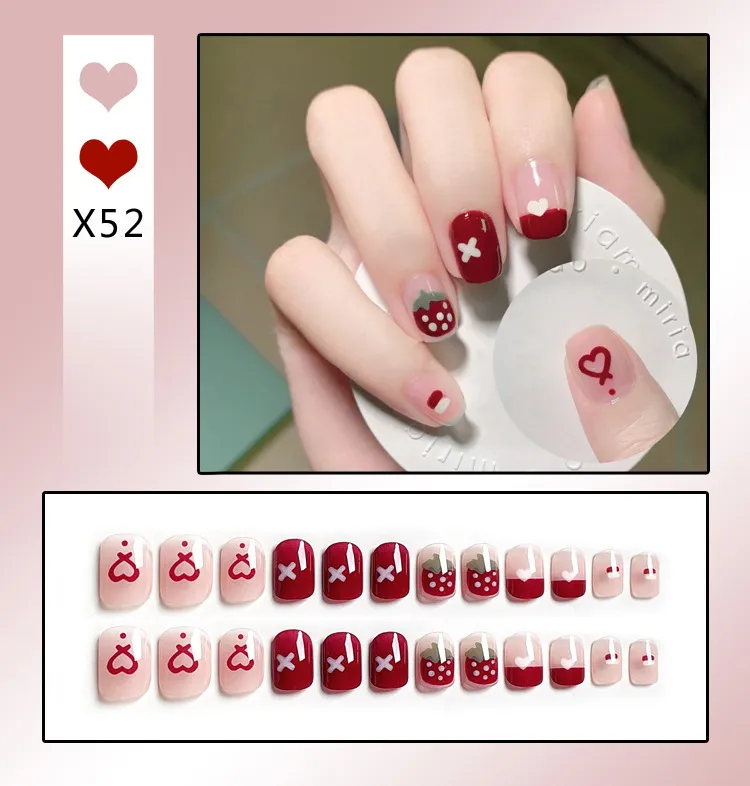 French Worn Removable Nails And Diamonds - X52
