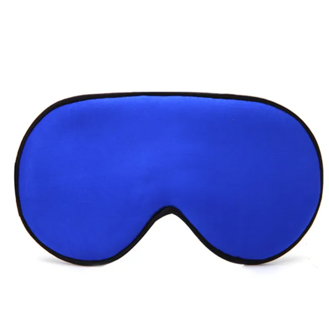 Double sided Real Silk Eye Mask MulberrySilk Embroidered Printed Shading Eye Mask Sapphire Blue - Shop at LoveMi