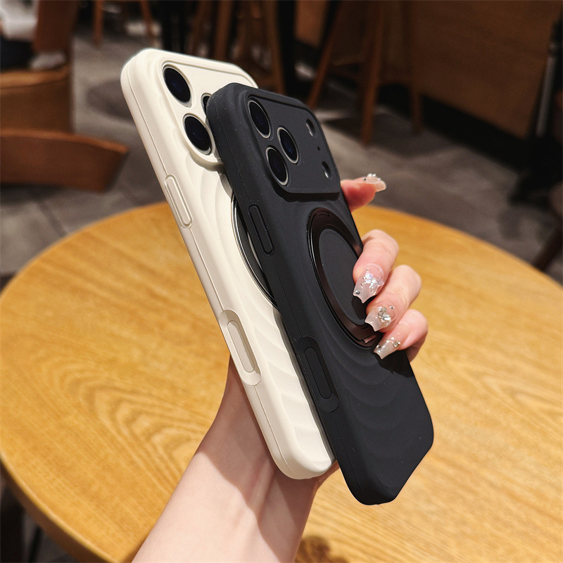 Wavy-pattern Liquid Silicone Phone Case 7