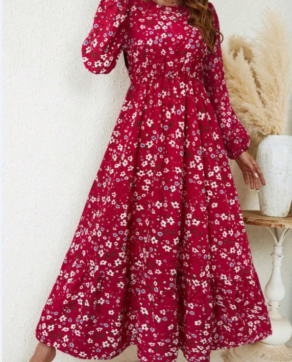 Vintage Print Long-sleeve Dress 18 c6d6d7fa b37b 44fb 87c1 0576865eb8f1