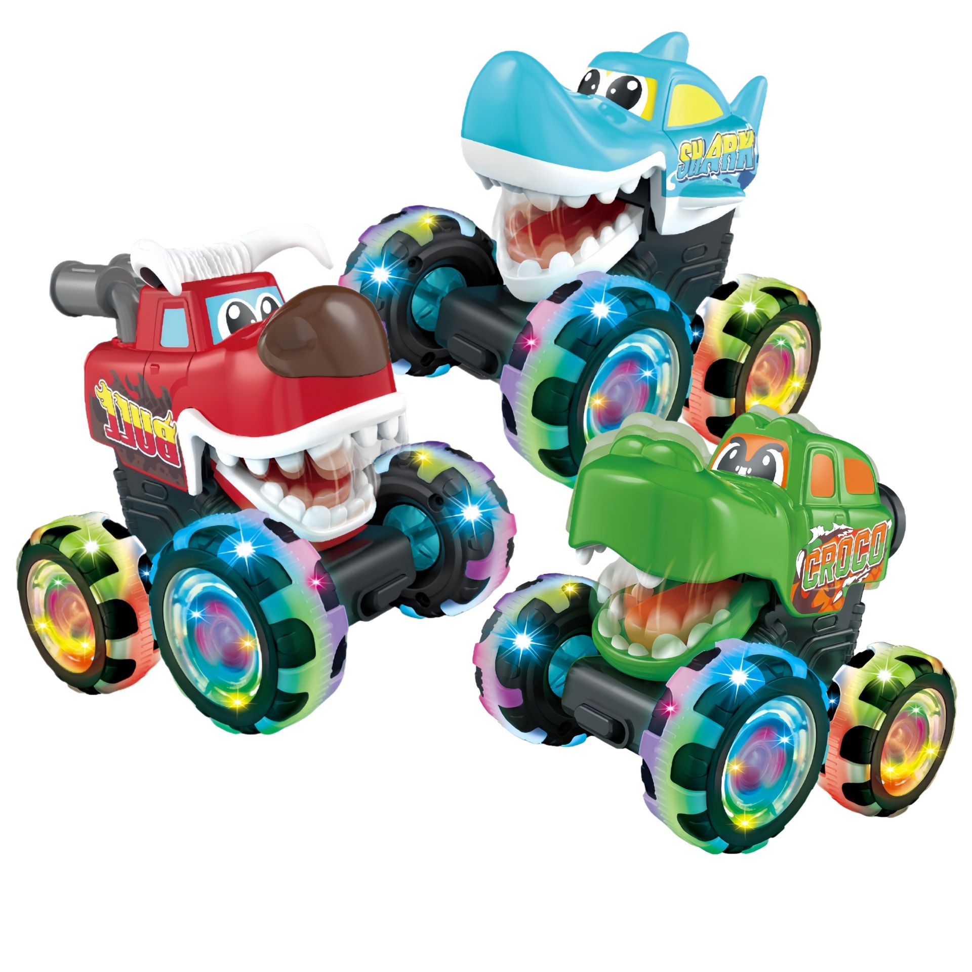 Press-and-Light-Up Monster Truck Childrens Toy