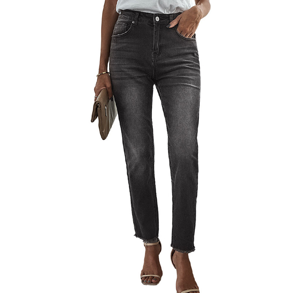 European And American Washed Jeans For Women Black - Shop at LoveMi