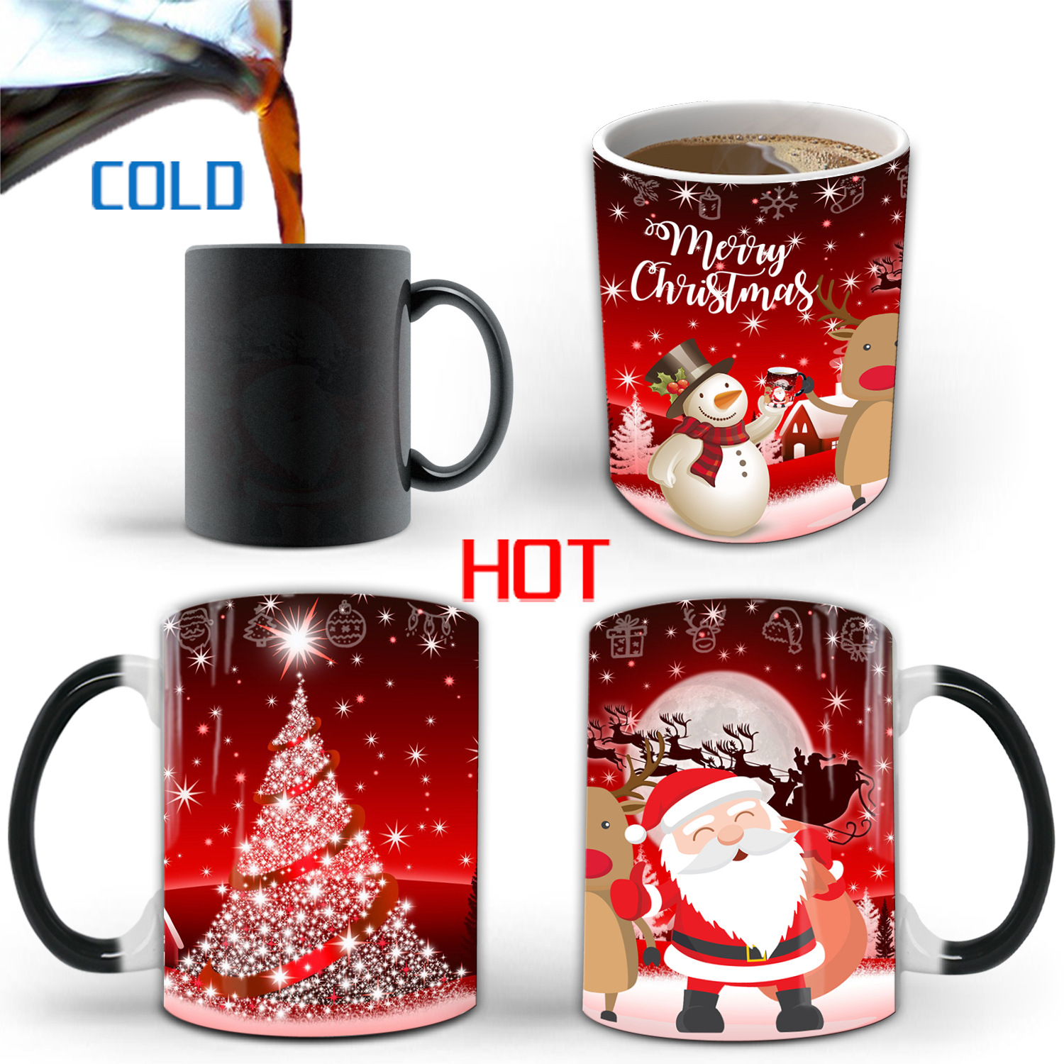 Christmas Color Changing Mug Ceramic (Christmas Series
