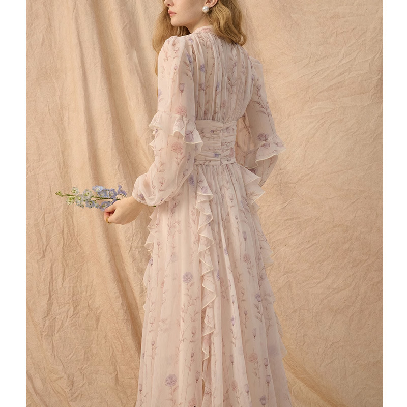 Chiffon Floral Wedding Guest Dress, picture 6 of 9