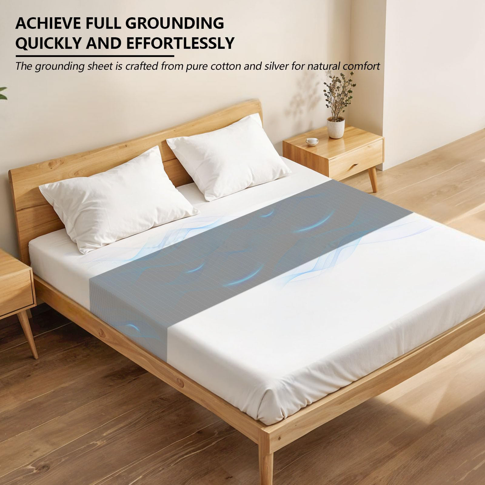 Grounding Bed Sheet With Silver Fiber Anti-static Bed Flag