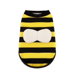 Frog Dog Small Medium Sweater Fleece Clothes Pet Products - Bee Vest - View 1