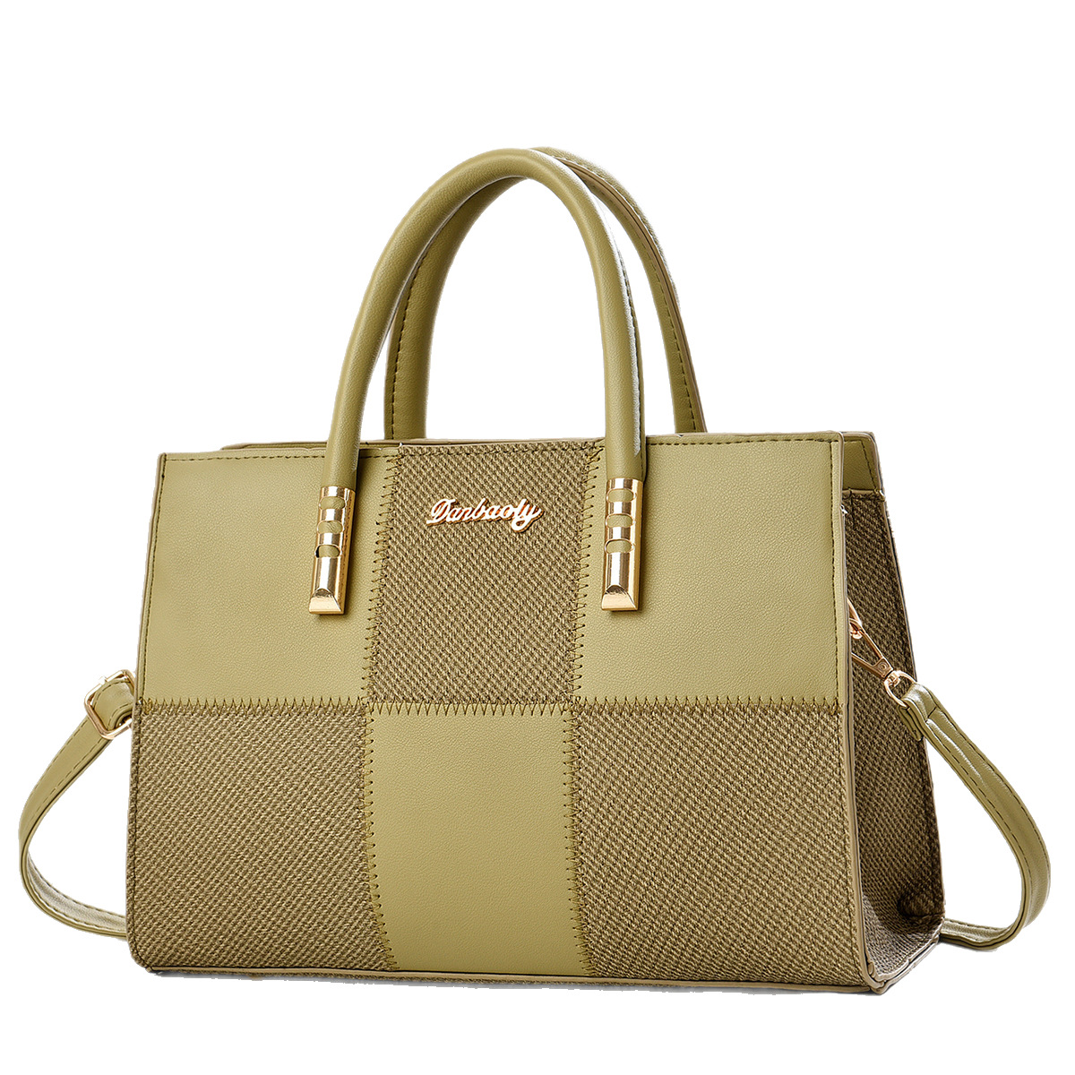 New Stylish Large-capacity Womens Tote Bag With A Bold Color-block Patchwork Design