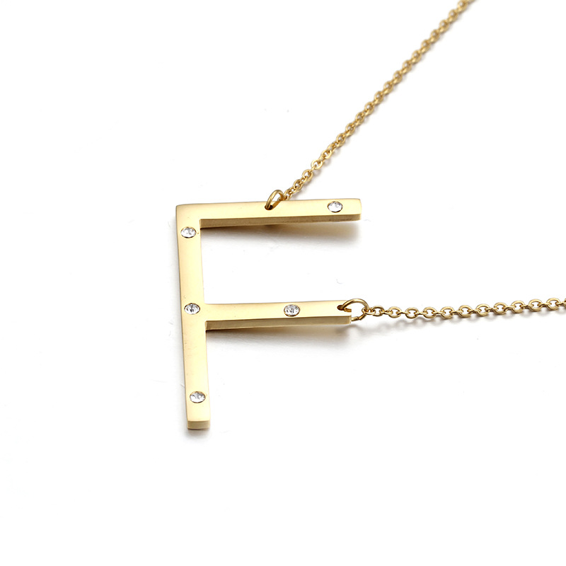 Gold-Tone Letter Necklace, picture 7 of 12