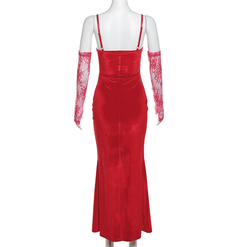 Title 12, Modisches, schulterfreies Sling-Kleid für Damen