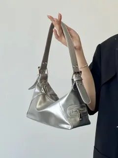 Special-interest Design New Underarm One Shoulder Hand-carrying Small Bag - Silver - View 1