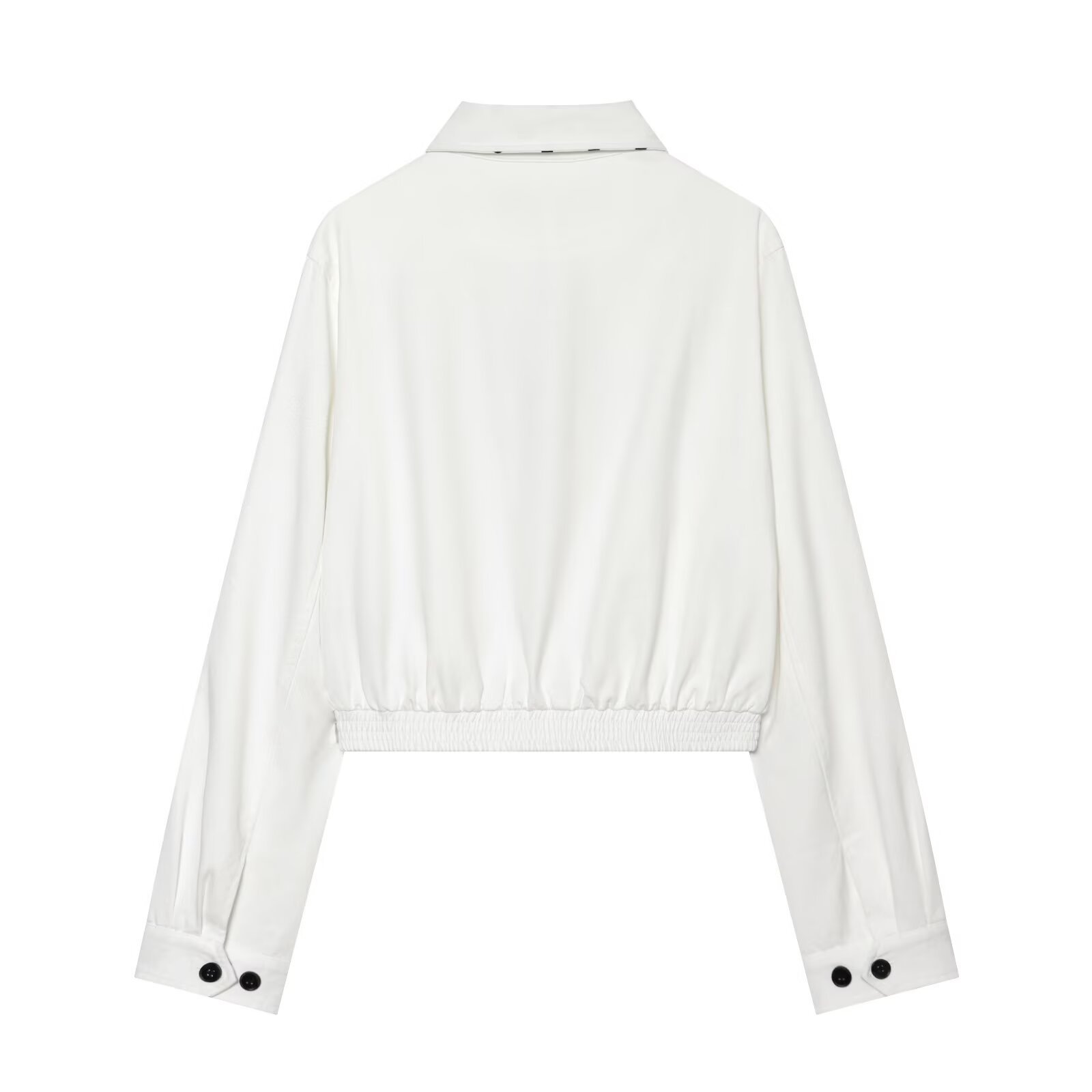 Casual Versatile Retro-chic Polka-dot Color-block Collar Jacket