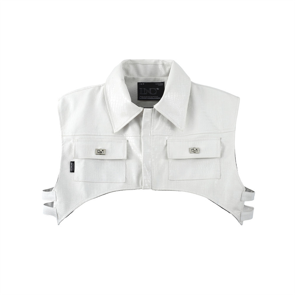 PU Leather Half Body Vest Man