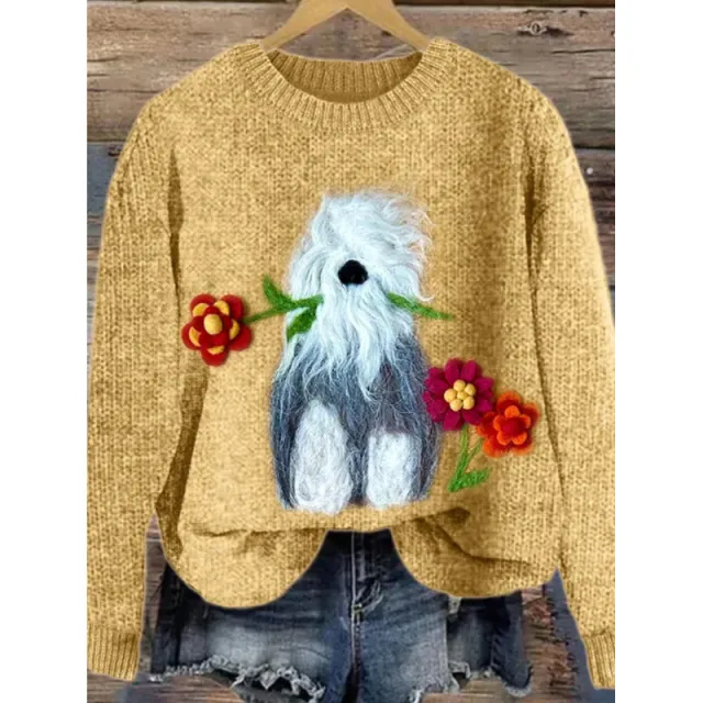 Womens Printed Crew Neck Chunky Knit Faux Sweater Fqhe3Spt7Yvbgp 3Xl - Shop at LoveMi