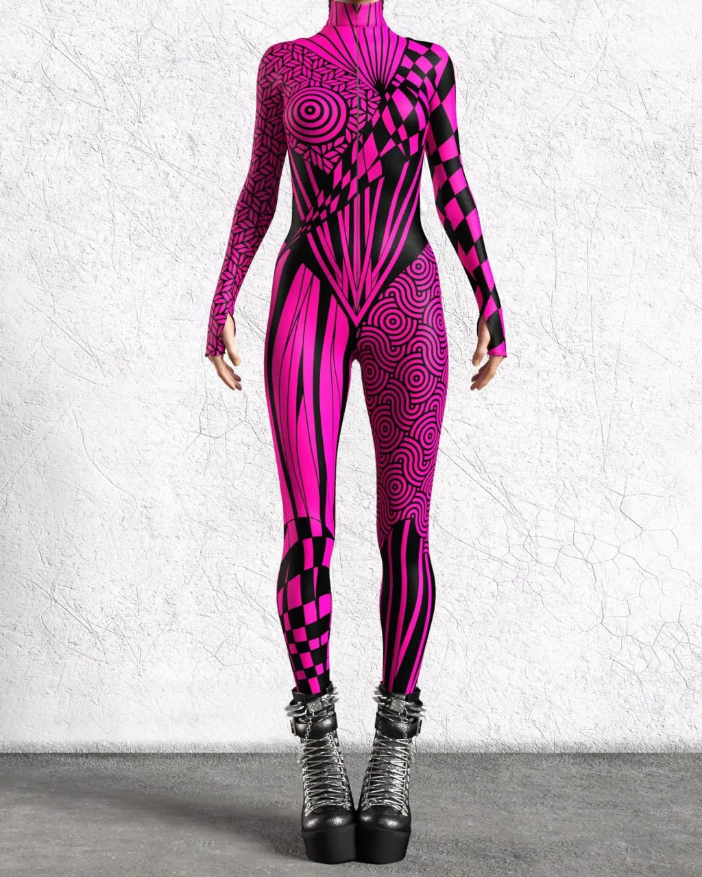 Halloween Tights 3D Digital Printing Play Costume - Adult S