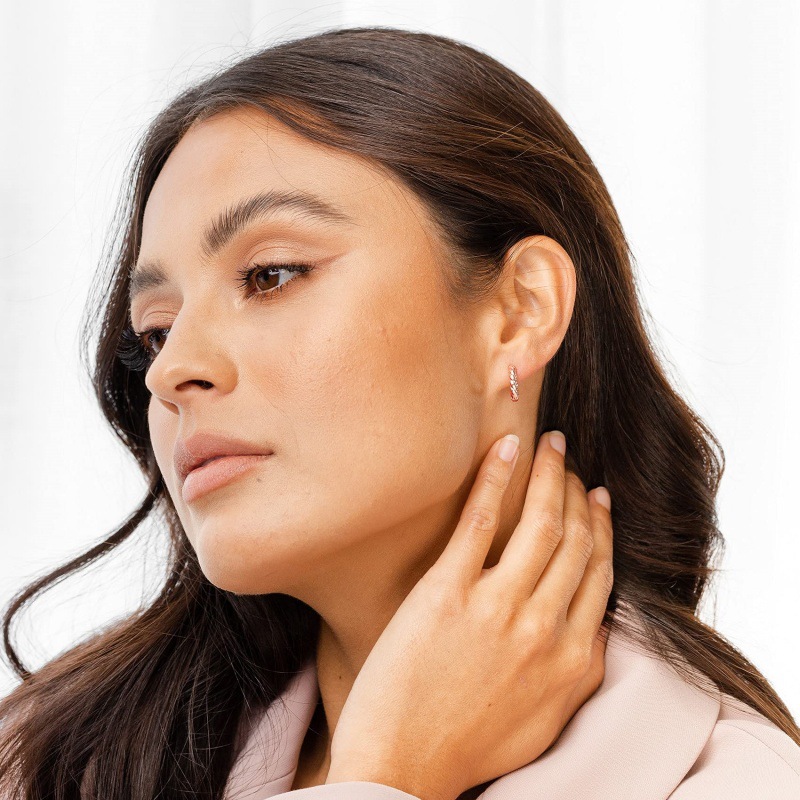 New Personalized Women's Alloy Column Twisted Earrings