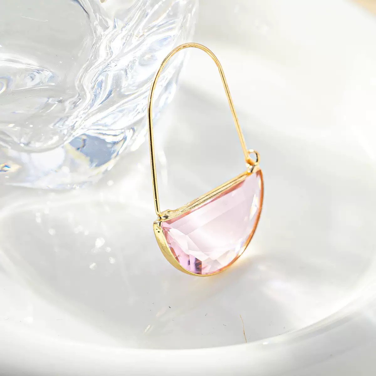 Semi Circular Earrings For Women Minimalist Versatile And Trendy