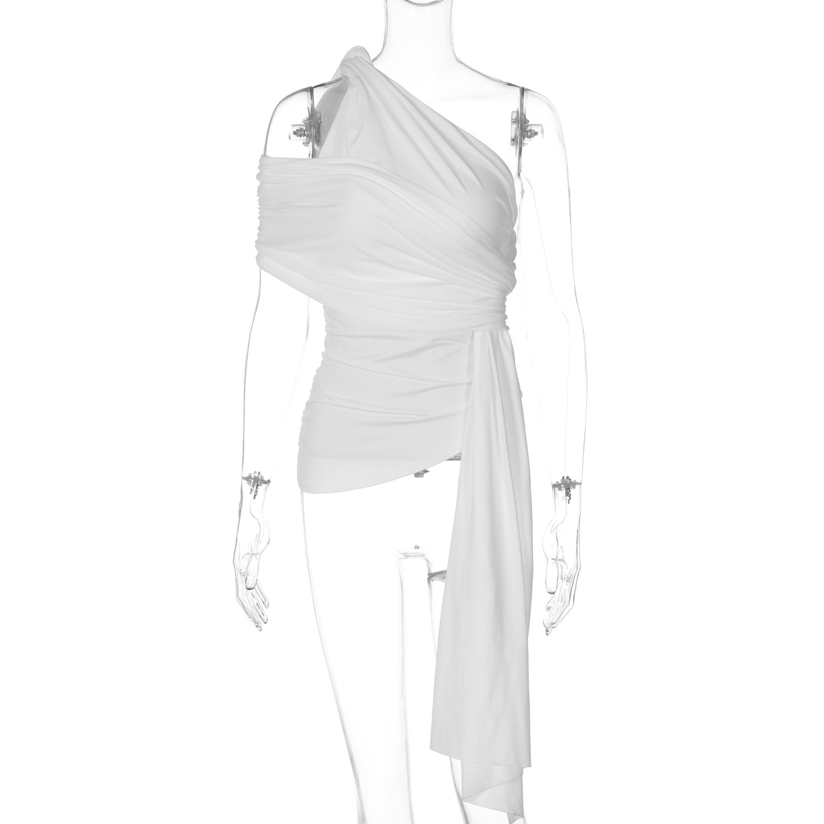 European And American Fashion Hot Girl Irregular Solid Color Ribbon Vest