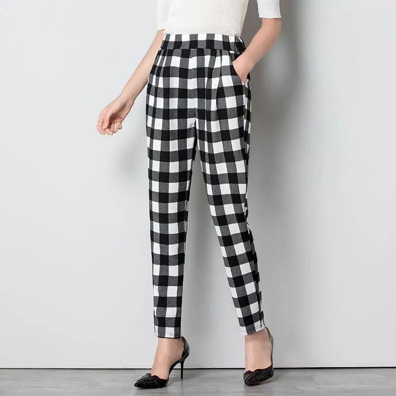 Harem Loose Tappered Pants Cropped Pencil Pants Fat Casual