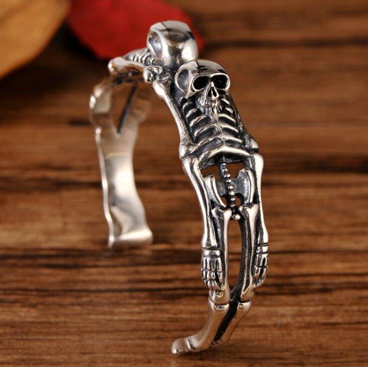 Fashion Men's Double Skull Bracelet