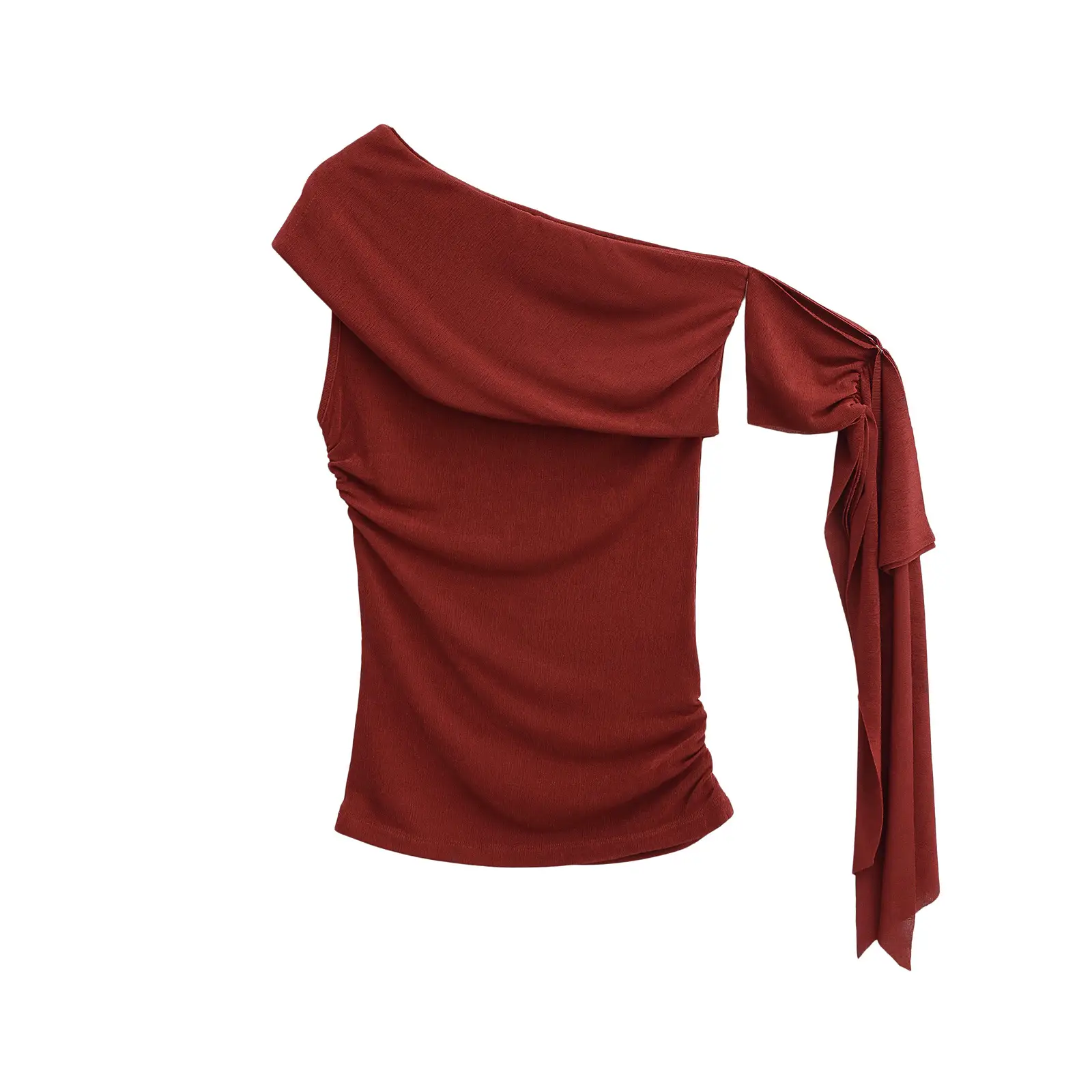 Women's Off-shoulder Sleeveless Top With Fluttering Ribbons