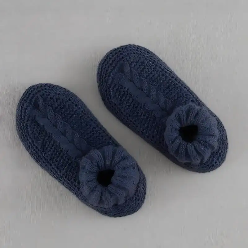 Mens Knitted Indoor Floor Shoes Soft-soled Knit Fabric