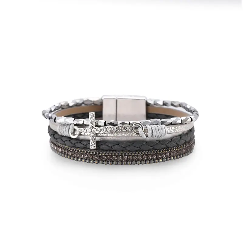 Bracelet Strong Magnetic Snap Middle East Retro Gang Drill Niche Ethnic Style Hand Accessories