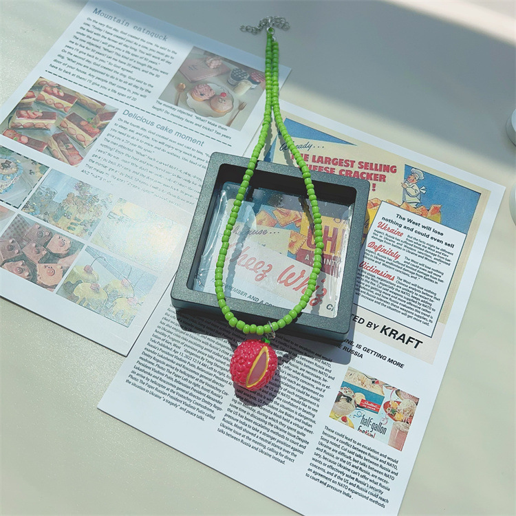 Fashion Personalized Fruit Twin Necklace For Girls