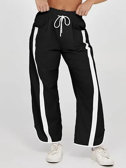 Casual Loose Drawstring Bucket Pants Women's Clothing Black - Shop at LoveMi
