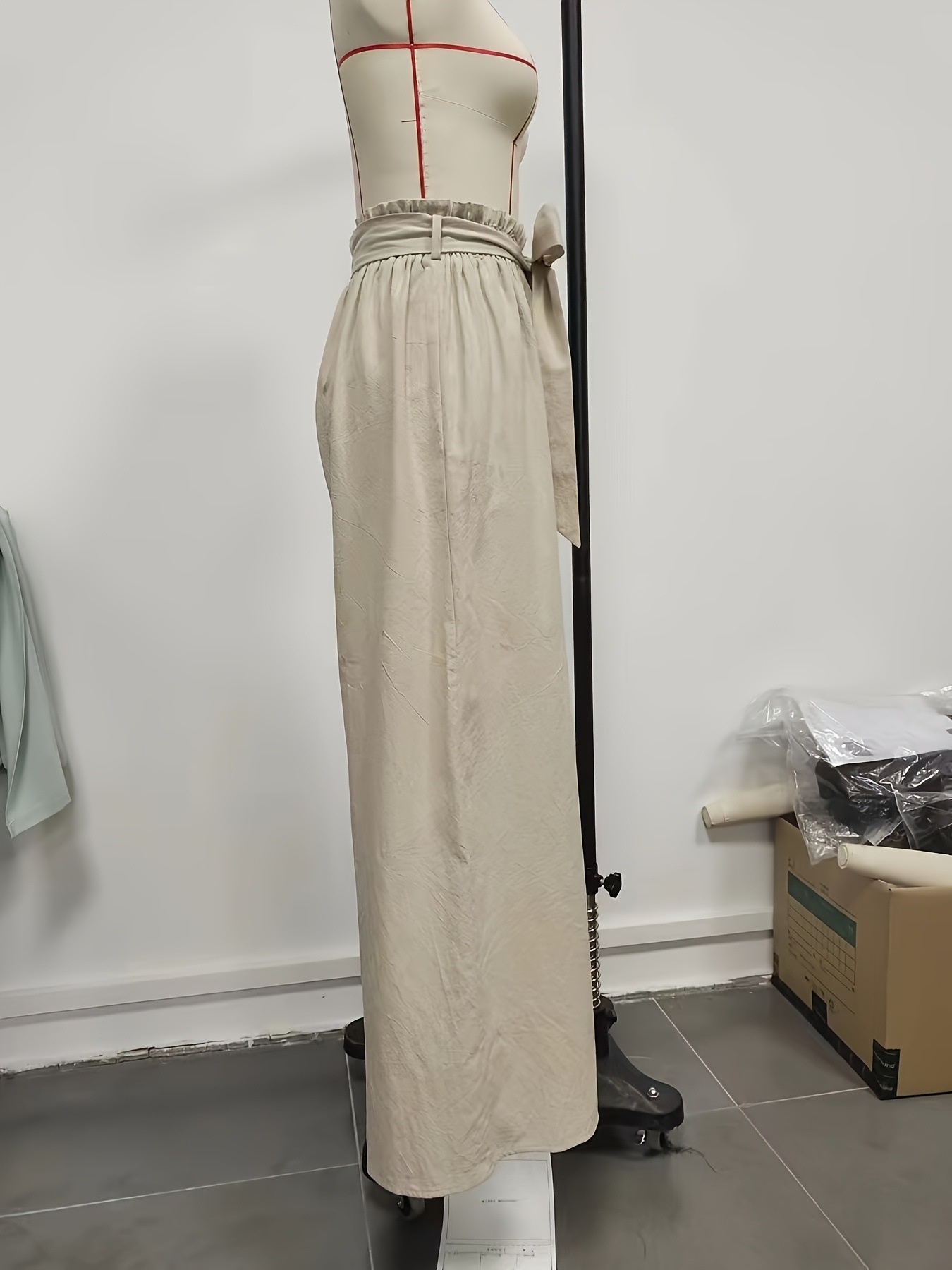 Pantalones de mujer de imitación de lino y algodón, cintura alta ajusta C7170109 3b45 4256 A56d C435c47658aa