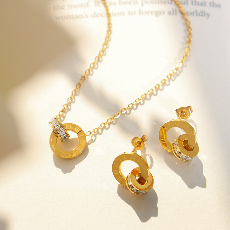 Niche Light-luxury Design Versatile Pendant Necklace And Earrings