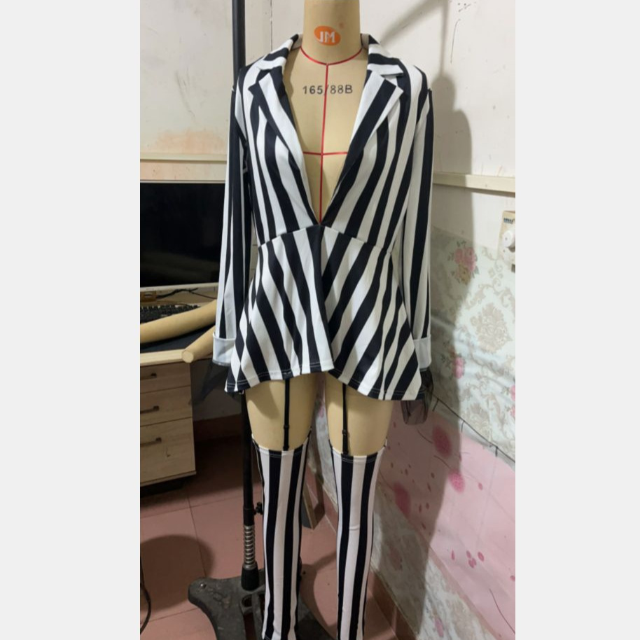 Dress Black And White Stitching Loose Outfit