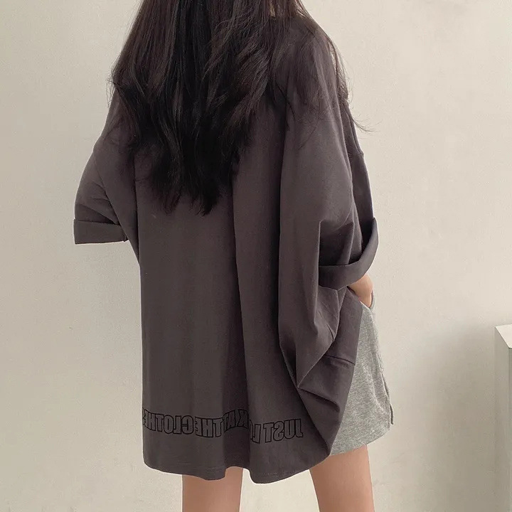 Mid-length Cotton Short-sleeved T-shirt For Women Summer