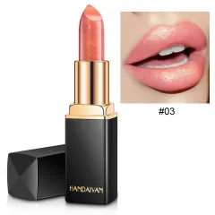 Han Daiyan Mermaid Shiny Metallic Lipstick Pearlescent Colour Changing Temperature - 03 Cinnamon - View 1