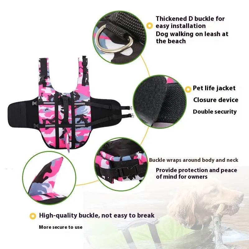 Creative Pet Camouflage Swimming Life Jacket