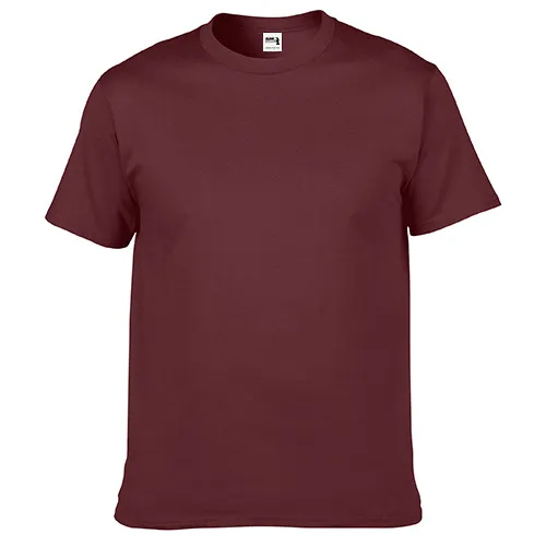Thick T shirt Jie Dan HA00 Hammer Cotton Short Sleeve TEE Blank T shirt Customization Maroon - Shop at LoveMi