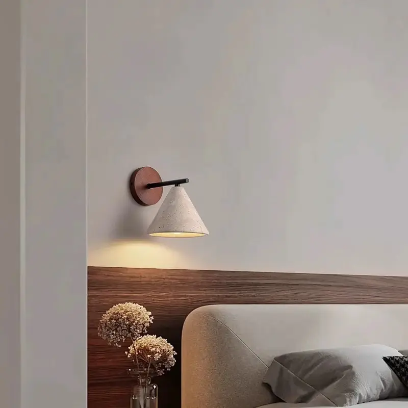 Yellow Cave Stone Wall Lamp Middle-ancient Cream