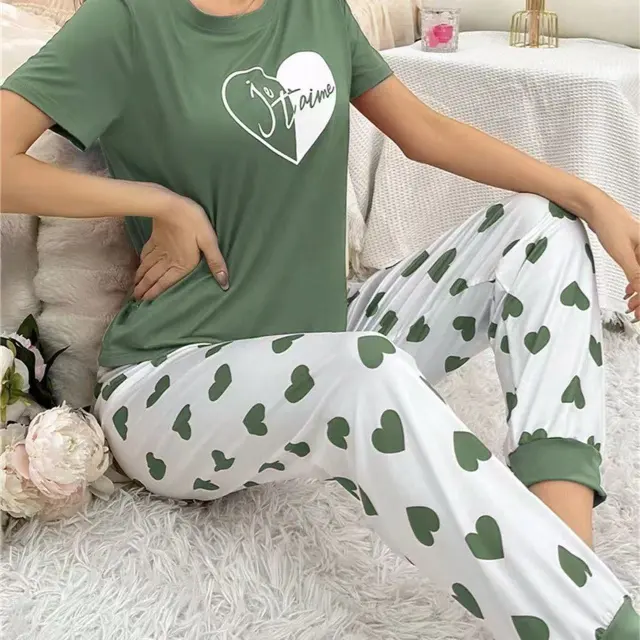 Casual And Comfortable Pajama Set Green - Shop at LoveMi