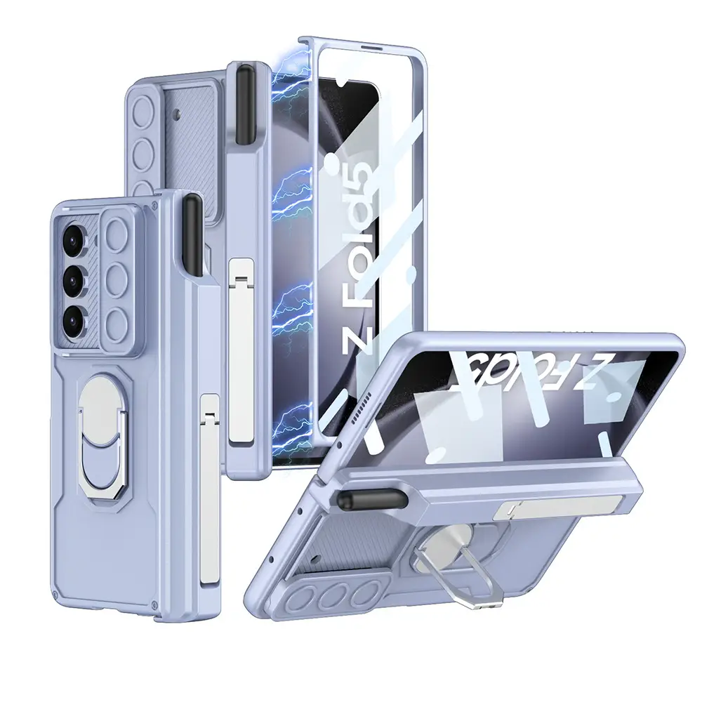 Folding Hinge Phone Case Magnetic Bracket Protective Sleeve