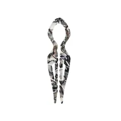 French Acetate Elegant Non-slip Teeth Hairpin - Grey Floral - View 1