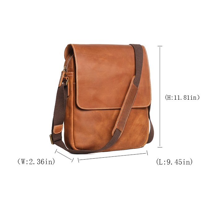 New Men's Handmade Genuine Leather Shoulder Bag - Image 3