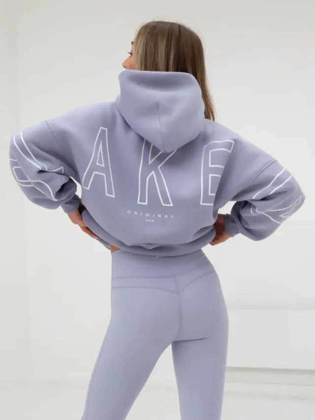 Thickened All matching Long Sleeve Loose Hooded Hip hop Pullover Purple - Shop at LoveMi