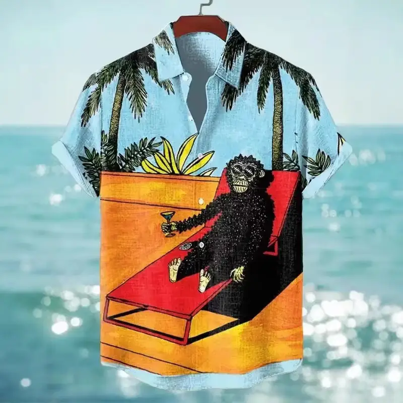 Fashion Personality Men's Art Pattern Shirt