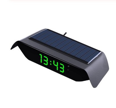 Solar Luminous Car Clock Car High-precision Electronic Watch Car Electronic Clock Wiring Free With Car Start