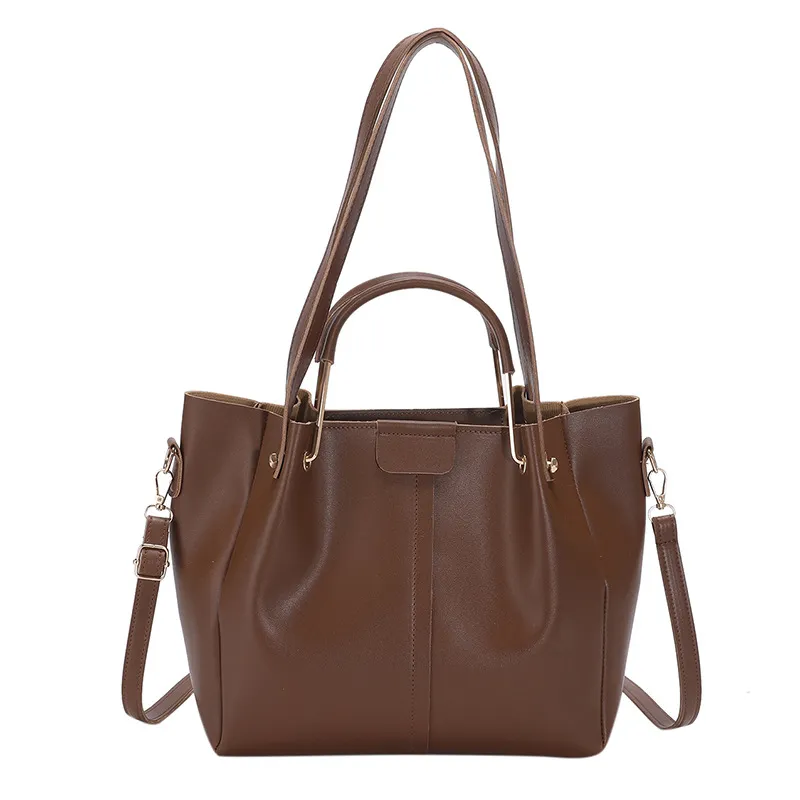 Trendy Special-interest Design Shoulder Messenger Retro Handbag For Women - Brown