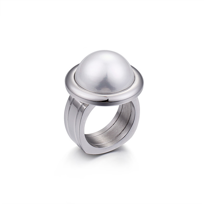 European And American Style Stainless Steel Women's Titanium Steel Ring