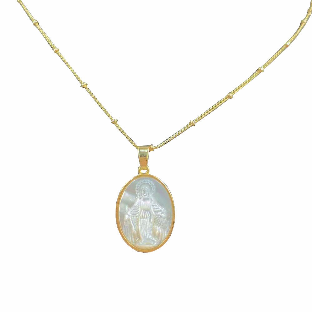 Shell Virgin Guadalupe Necklace Female European And American
