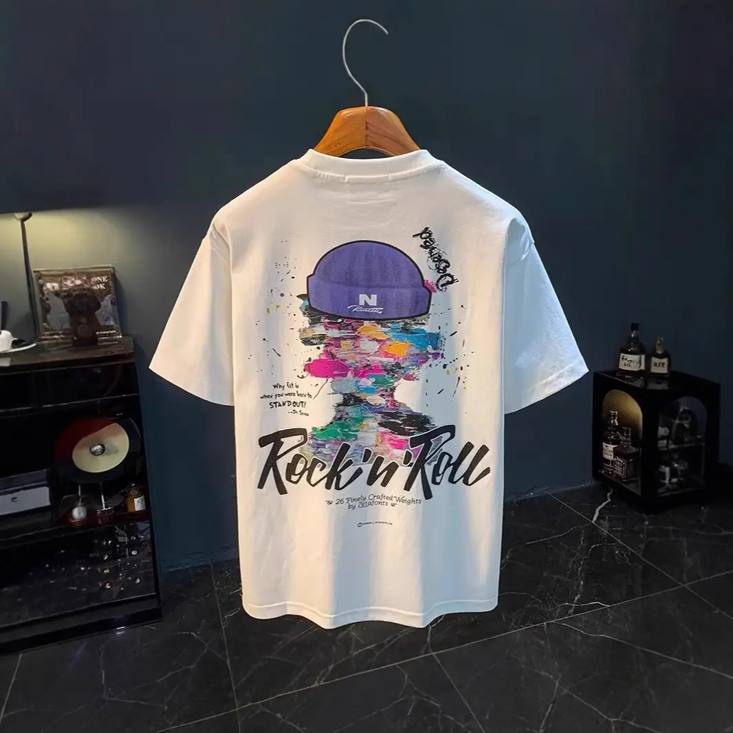 Loose Printed Casual All-match T-shirt For Men